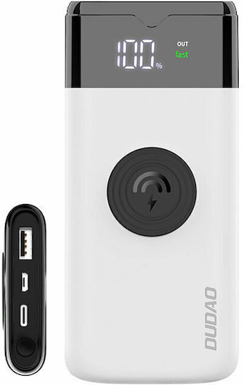 Dudao K13 Pro Power Bank 10000mAh 20W mit USB-A Ausgangsanschlüsse und USB-C Ausgangsanschlüsse Power Delivery / Schnellladung Weiß