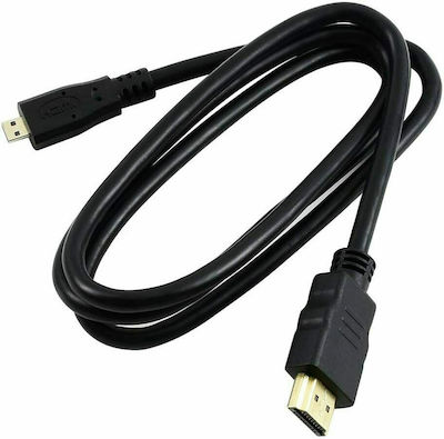 Waveshare Cablu micro HDMI de sex masculin - micro HDMI de sex masculin 1m Negru