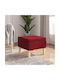 Fabric Burgundy Footstool 55x54.5x42cm
