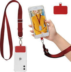 Sonique Lanyard Каишка за врата за Мобилни Телефони Бордо Sonique Lanyard Каишка за врата за Мобилни Телефони Бордо