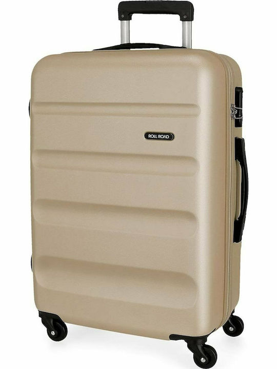 Roll Road Flex Große Hart Goldene Reisekoffer mit 4 Rädern Höhe 75cm