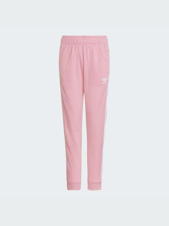 Adidas Παντελόνι Φόρμας για Κορίτσι Ροζ Adicolor
