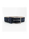 Men's Leather Belt Navy Blue