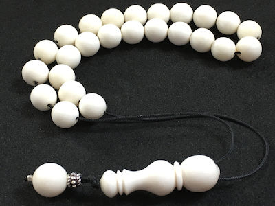 Camel Bone Worry Beads White 28cm