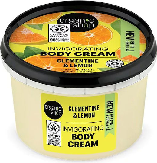 Organic Shop Clementine & Lemon Ενυδατική Κρέμα Σώματος για Όλες τις Επιδερμίδες 250ml