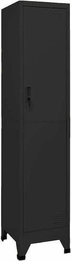 Φοριαμός Μεταλλικός Μαύρο 38x45x180εκ.