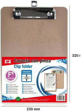 Madrid Papel Clipboard with Clamp for Paper A4 Beige 1pcs