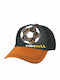 Must Team Kids' Hat Jockey Fabric Black Black with Orange Brim