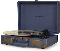 Crosley Cruiser Deluxe CR8005F-NV4 Βαλιτσάκι Πικάπ με Ενσωματωμένα Ηχεία Μπλε