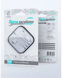 YOURZ Earbuds Handsfree με Βύσμα USB-C Λευκό YOURZ Earbuds Handsfree με Βύσμα USB-C Λευκό