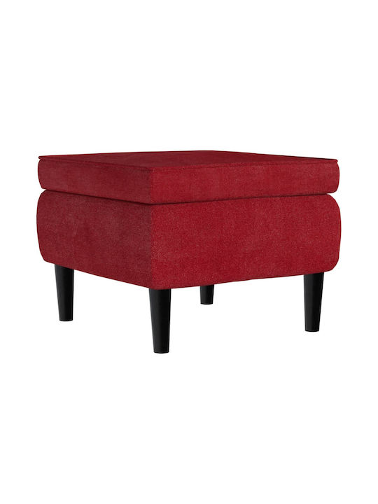 Stool Footstool Upholstered with Fabric Bordeau...