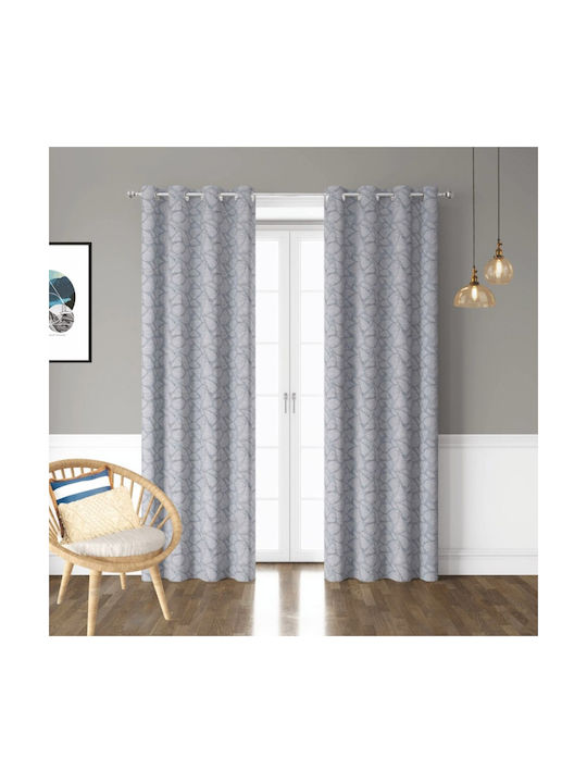 Kipper Vorhang mit Grommet Dakar Grey 140x260cm