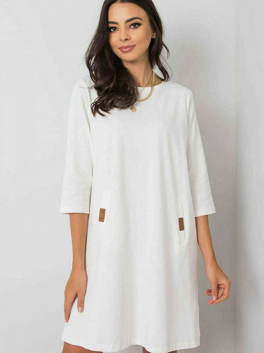 Relevance Mini All Day Φόρεμα Βαμβακερό Λευκό