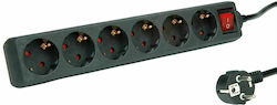 Roline Power Strip 6 Sockets with 6m Cable Roline Power Strip 6 Sockets with 6m Cable