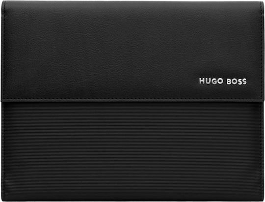 Boss Clipboard Bifold Conference for Paper A5 Black Pinstripe 1pcs