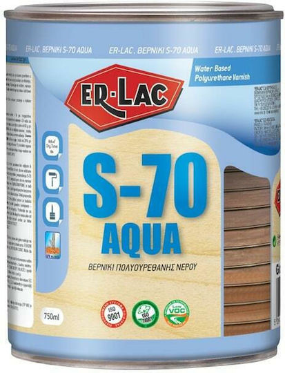 ER-LAC S-70 Aqua Impregnation Varnish Polyurethane Water 2022 Teak Matte 750ml