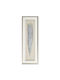 Supergreens Feder Silber Rahmen Holz 40x120cm