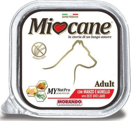 Morando Miocane Υγρή Τροφή Σκύλων σε Κονσέρβα με Μοσχάρι χωρίς Σιτηρά 150gr