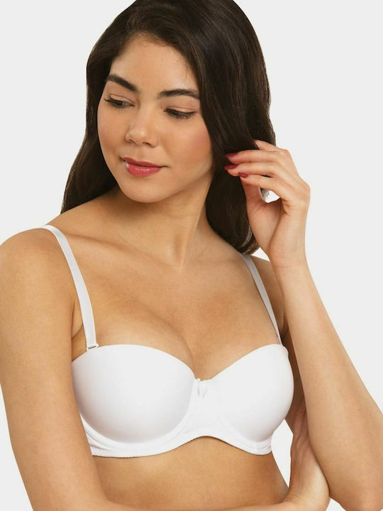 Norddiva Balconette Λευκό Σουτιέν Push Up