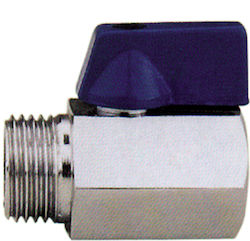Unimac Mini Ball Βάνα / Διακόπτης Ευθεία 1/2" Αρσενικό/Θηλυκό