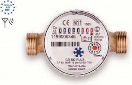 Maddalena Hydrometer Cold Water Dry Type 3/4'' Y-3/4 With Union