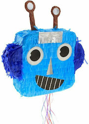 Roboter-Piñata, 32,5x30x7,5cm Pinata Blau