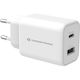 Conceptronic Charger Without Cable with USB-A Port and USB-C Port 33W Power Delivery Whites (ALTHEA11W)