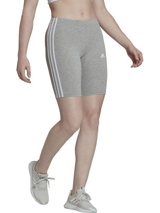 adidas Essentials 3-Stripes Bike Training Leggings Medium Grey Heather
