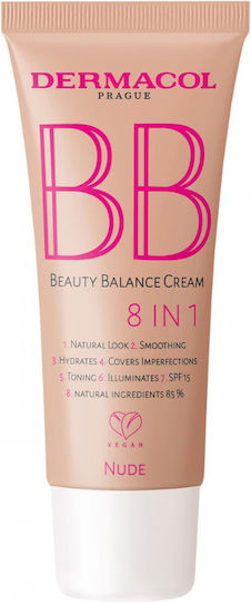 Dermacol Beauty Balance BB- 2 Nude 24h Creme Gesicht Tag mit SPF15 30ml