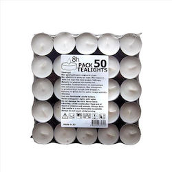 MamaMia Tealights White (up to 8hrs Duration) 50pcs