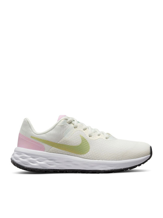 Revolution Revolution 6 Kids Sports Shoes Running with Laces Summit White / Pink Foam / White / Honeydew