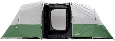 Bigfour Imperial Σκηνή Camping Τούνελ Πράσινη με Διπλό Πανί 3 Εποχών για 8 Άτομα 565x270x200εκ.