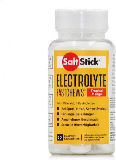 SaltStick Electrolyte Fast Chews Tropical Mango 60 μασώμενες ταμπλέτες