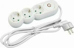 Entac 3-Outlet Power Strip 3m White