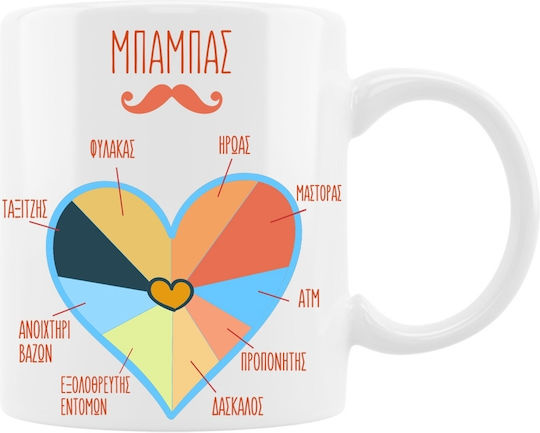 VOUR Tată Este Cană Ceramică Albă 330ml