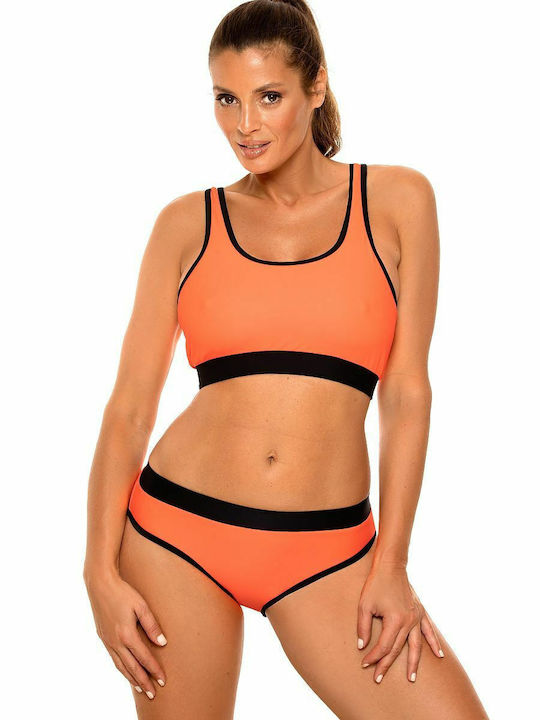 Bikini-Set Sport-BH Push-Up Orange