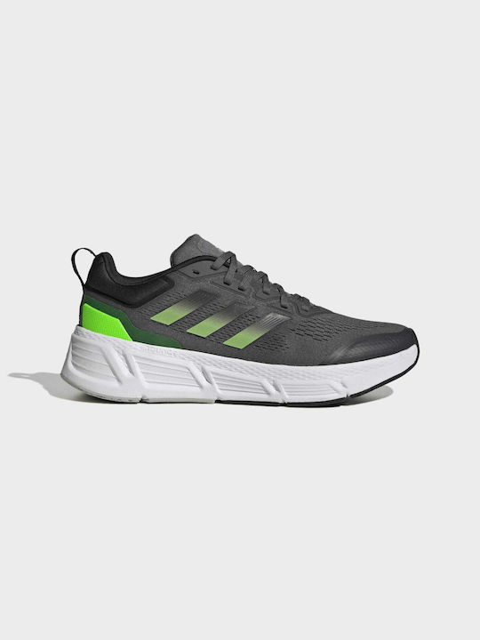 Adidas Questar Ανδρικά Αθλητικά Παπούτσια Running Grey Five / Solar Green / Core Black
