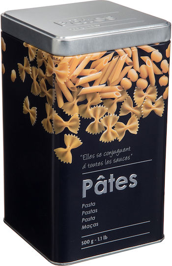 5Five Caseta Pentru Paste Cu Capac Metalic Negru 500ml