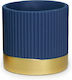 Viosarp Lux Gold Γλάστρα σε Μπλε Χρώμα 12x11.5cm
