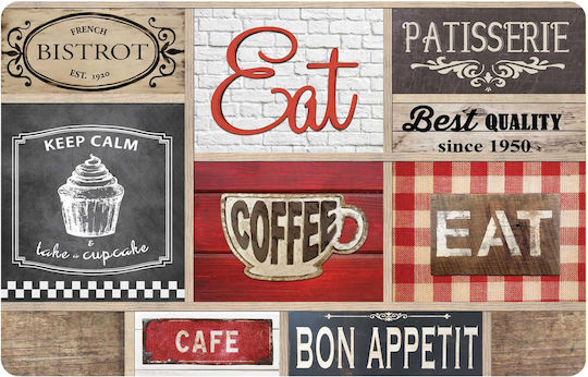 L-C Coffee Shop Σουπλά Πλαστικό Πολύχρωμο 44x29cm