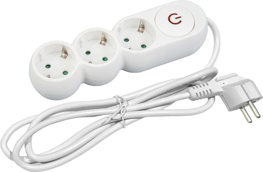 Entac ESERS1.5G3-5-SW Power Strip 3 Positions with Switch and Cable 5m