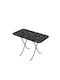 Mountain Top Table Kitchen Collapsible Wooden with Metal Frame Black 110x60x75cm