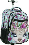 Back Me Up Deer School Bag Trolley Elementary, Elementary Multicolored 30lt
