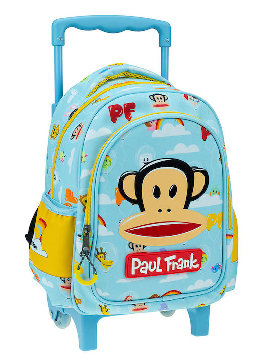 Back Me Up Paul Frank Sky School Bag Trolley Kindergarten in Light Blue color