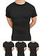 Men's Short Sleeve Undershirts Black 4Pack