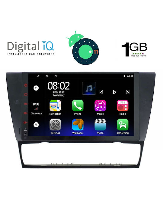 Digital IQ Sistem Audio Auto pentru BMW Magazin online / Serie 3 (E90) / E91 / E92 E90-E91-E92-E93 (Bluetooth/USB/AUX/WiFi/GPS/Apple-Carplay/Android-Auto) cu Ecran Tactil 9"