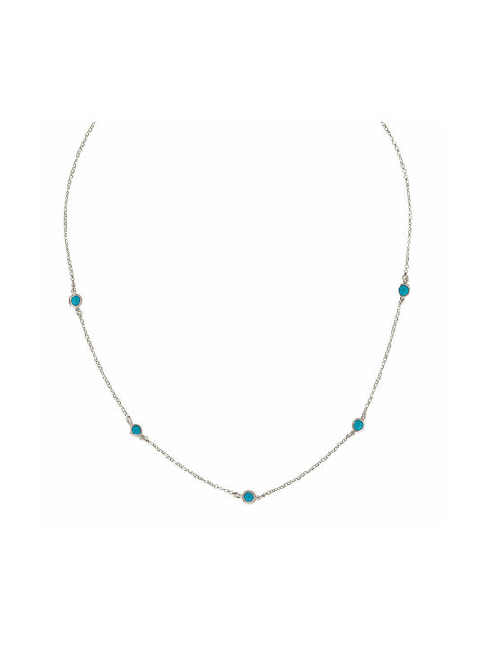 Excite-Fashion Necklace from Gold Plated Silver with Zircon