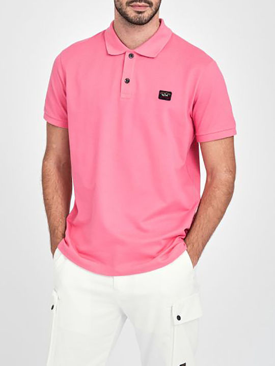 Paul & Shark Men's Short Sleeve Blouse Polo Pink