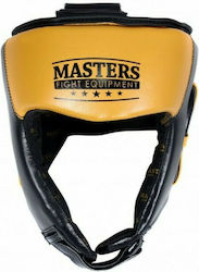 Sport Masters 02477 Adult Open Face Boxing Headgear Leather Yellow