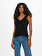 Only Women's Summer Blouse Cotton Sleeveless Black